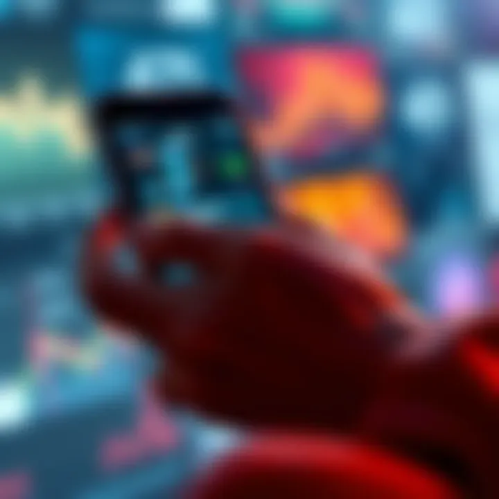 A person using the peaq app beta on their smartphone, showcasing features related to the machine economy, with bright interface elements visible.