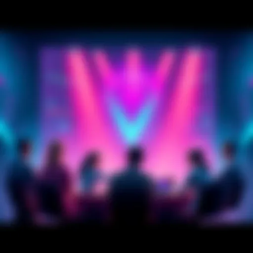 A group of people engaging in discussion about Vechain developments and sharing insights.