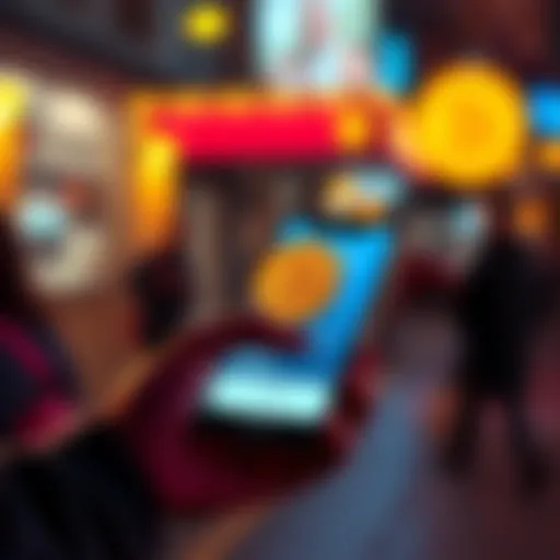 A person using a smartphone app to convert Venmo payments into Bitcoin