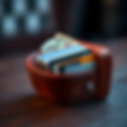An open wallet displaying cash and credit cards, symbolizing financial security and choice.