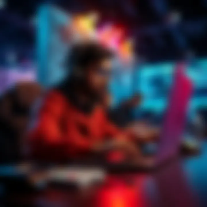 A beginner web developer from India searching for a partner in a hackathon, with a laptop open to coding.