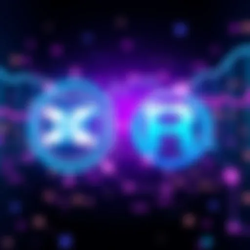Illustration of XDC and R3 logos connected, symbolizing their partnership in the crypto market.
