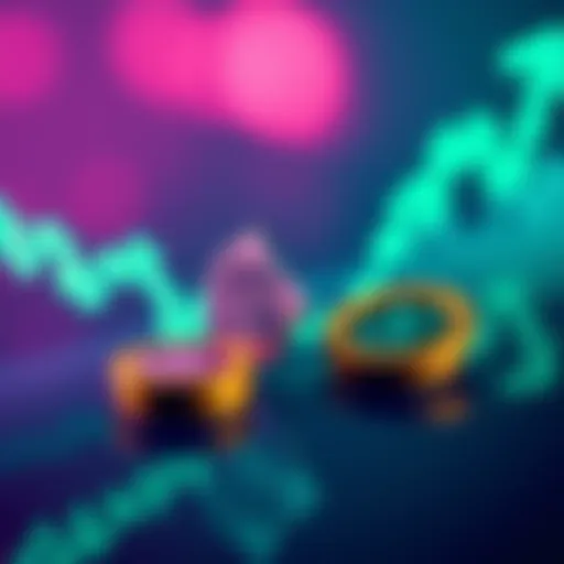 XRP coins with a rising market graph indicating a bull run