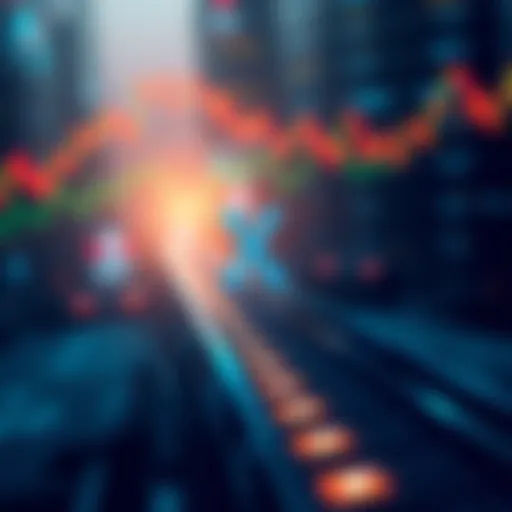 A visual representation of XRP symbolizing its role as a bridge in the new financial system, with financial charts and compliant assets in the background.