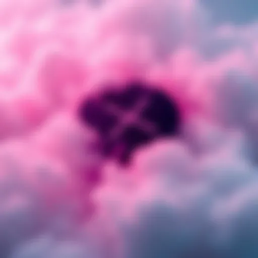 Visual representation of the XRP logo gradually disappearing with a cloudy background