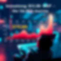 A visual representation of an investment chart showing the rise of XRP from $13,000 to $175,000, with a person looking at the growth on a laptop.