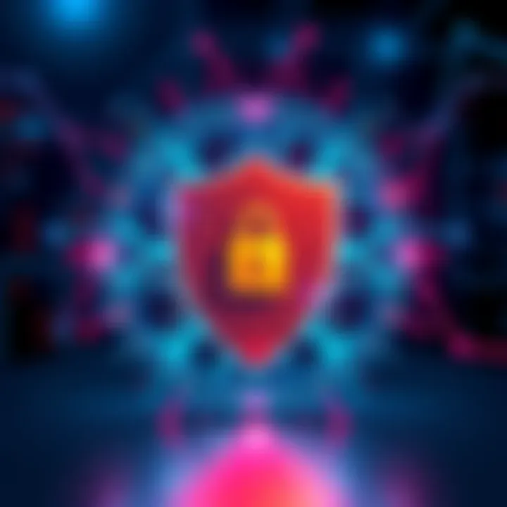 A digital shield representing security measures taken by Ripple for XRP Ledger against quantum threats