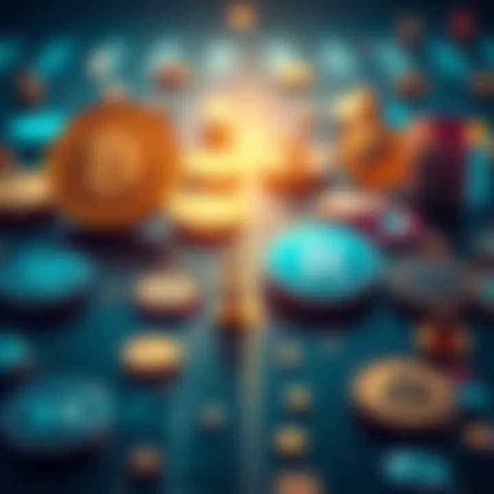 A graphic showing a comparison between XRP and various new cryptocurrency tokens, illustrating investor choices in the market.