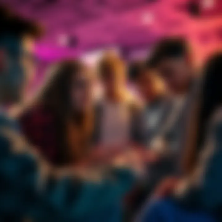 A group of young crypto enthusiasts discussing new ideas, highlighting fresh perspectives in cryptocurrency.